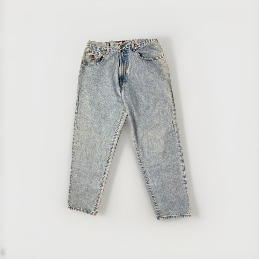 VTG Tommy Hilfiger Men Jeans 33x30 Classic Fit Light wash Blue Denim Y2K *RARE*